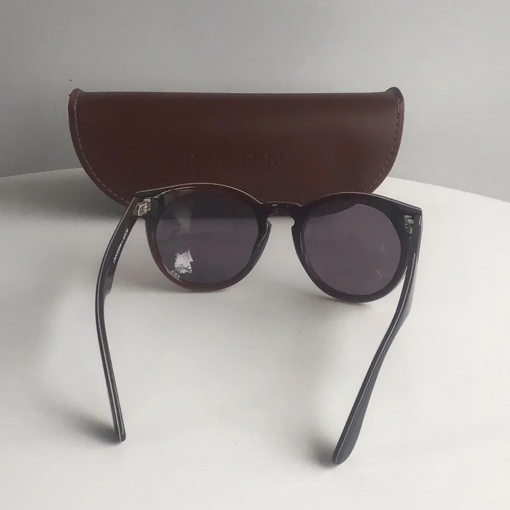 RAEN Dayton optics chocolate Frame Sunglasses with Brown Case